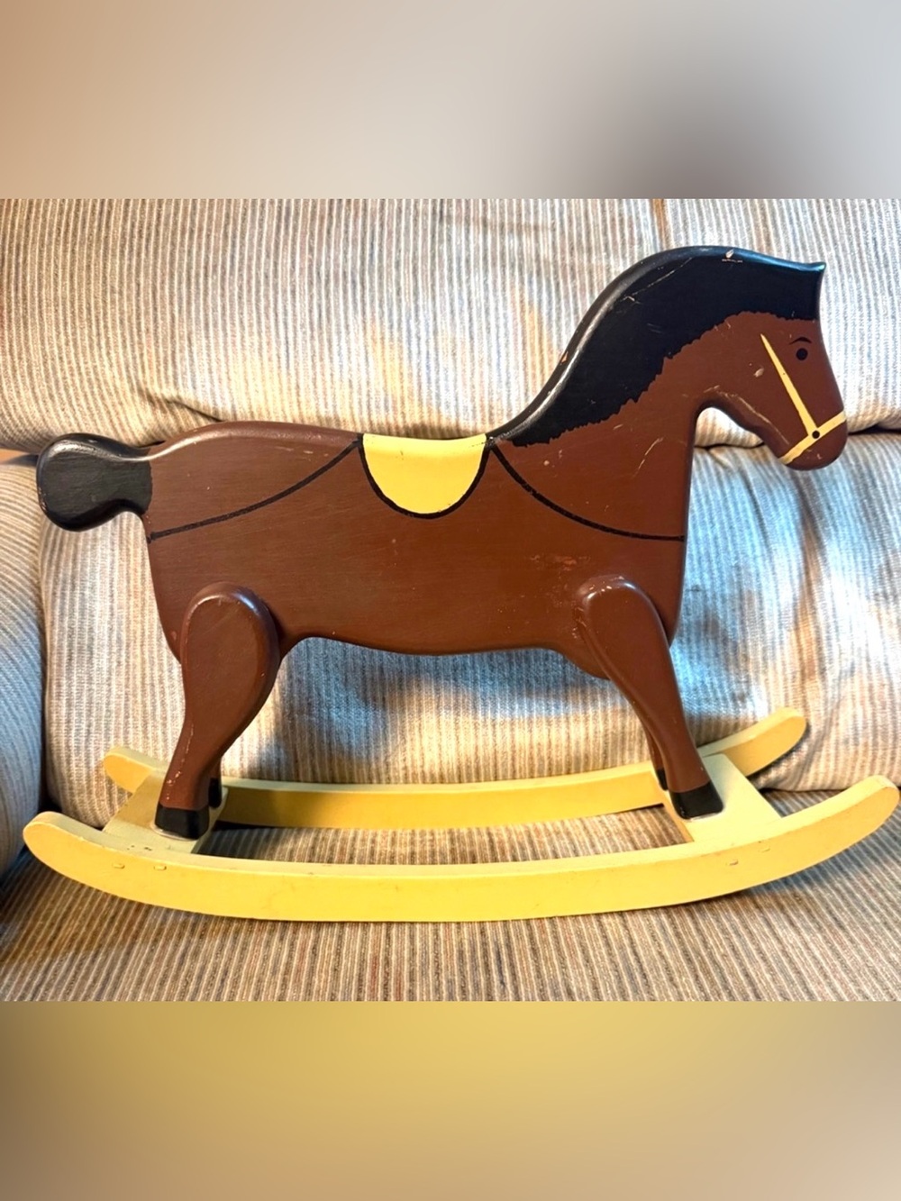 Vintage Horse Nursery Display Charming Hand Painted Vintage Rocking Horse